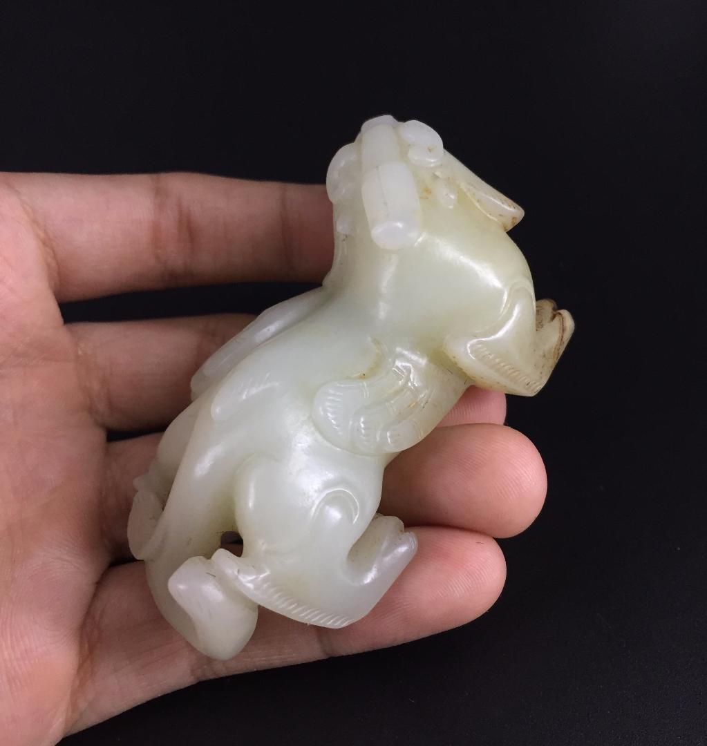 漢代 瑞獣貔貅置物 古玉老玉和田玉 中国美術骨董工芸品 収蔵品