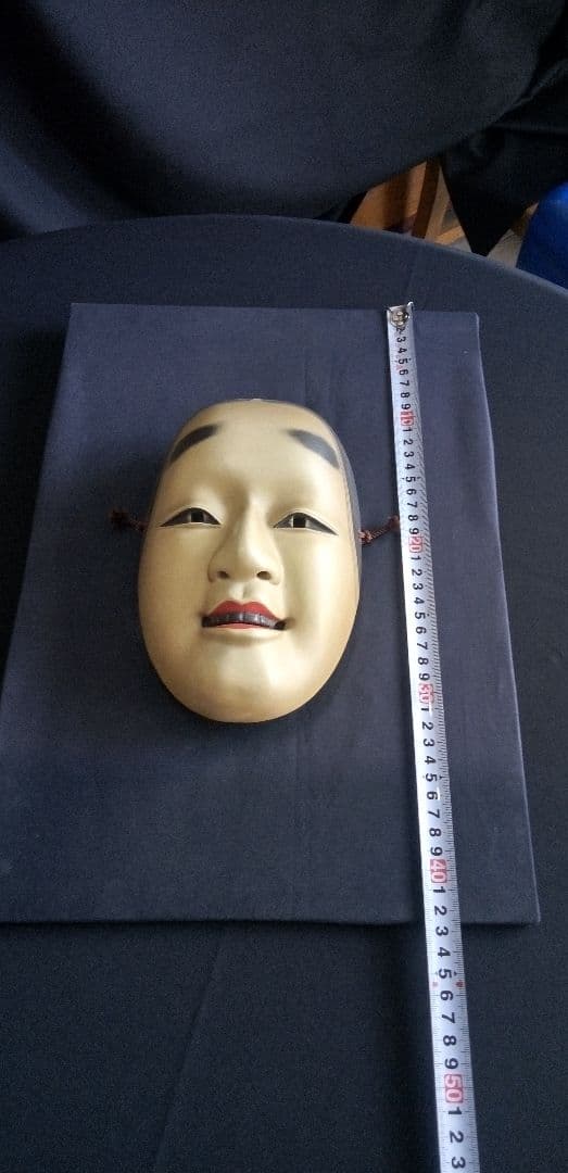 ミ*シ様 木彫能面、横 約13cm