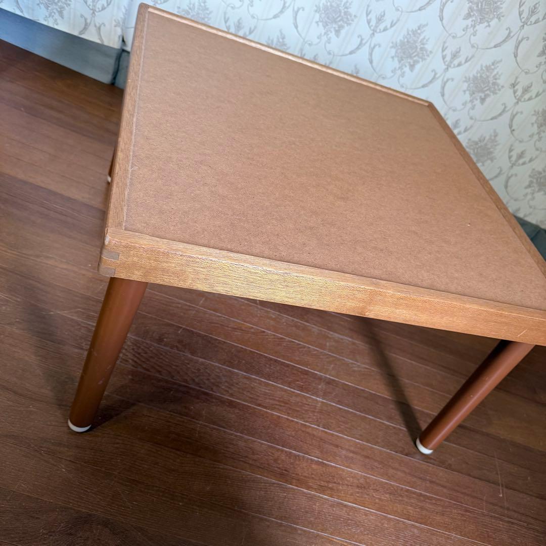 当時物 昭和 レトロ HITACHI 赤外線 こたつ 木製 座卓 ブラウン