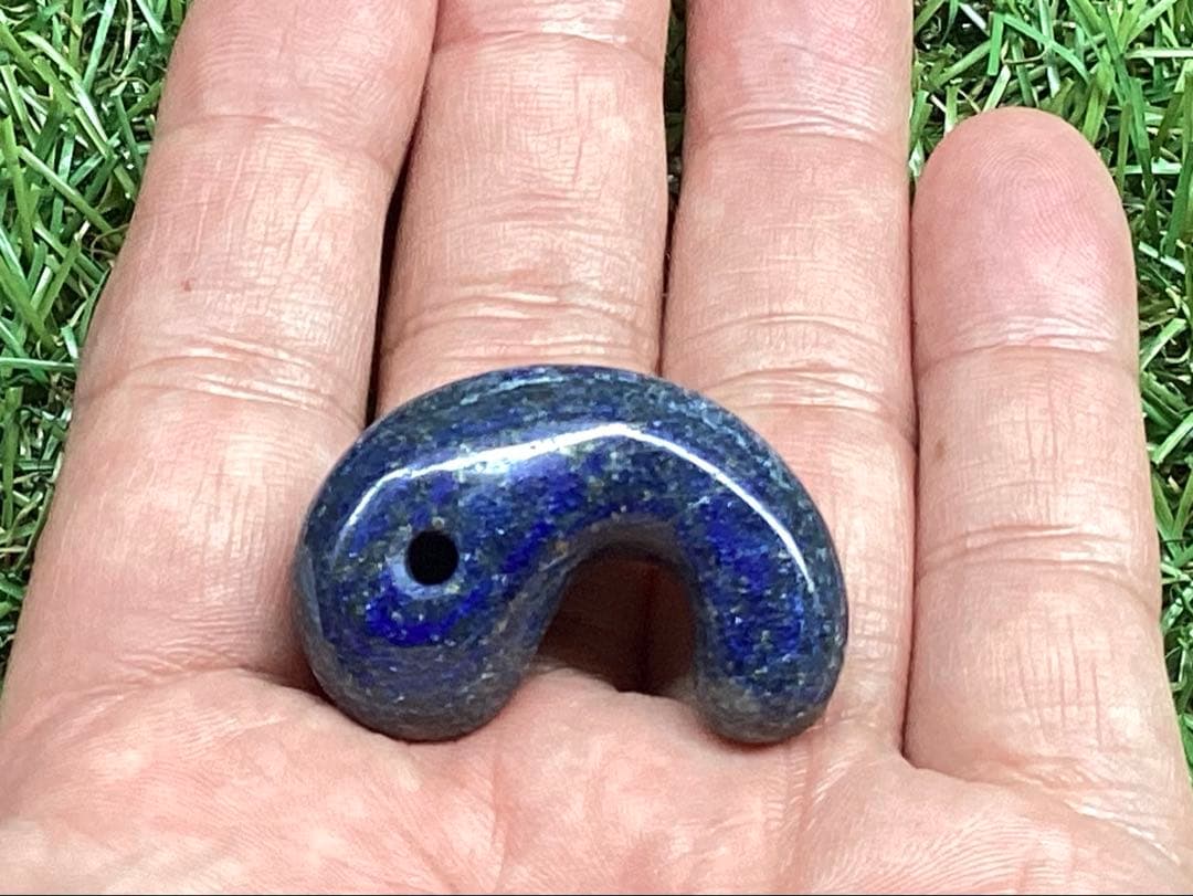 ✳限定1点‼️ 幸運招く　貴重ラピスラズリ勾玉　特大　鑑別書取得品