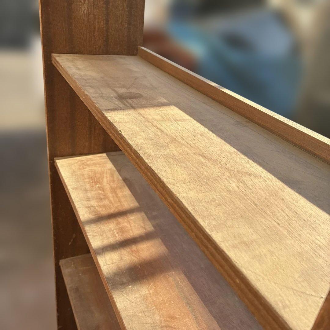 ヴィンテージレトロ　書棚　本棚　シェルフ　古家具　古道具　マイナスネジ6段172