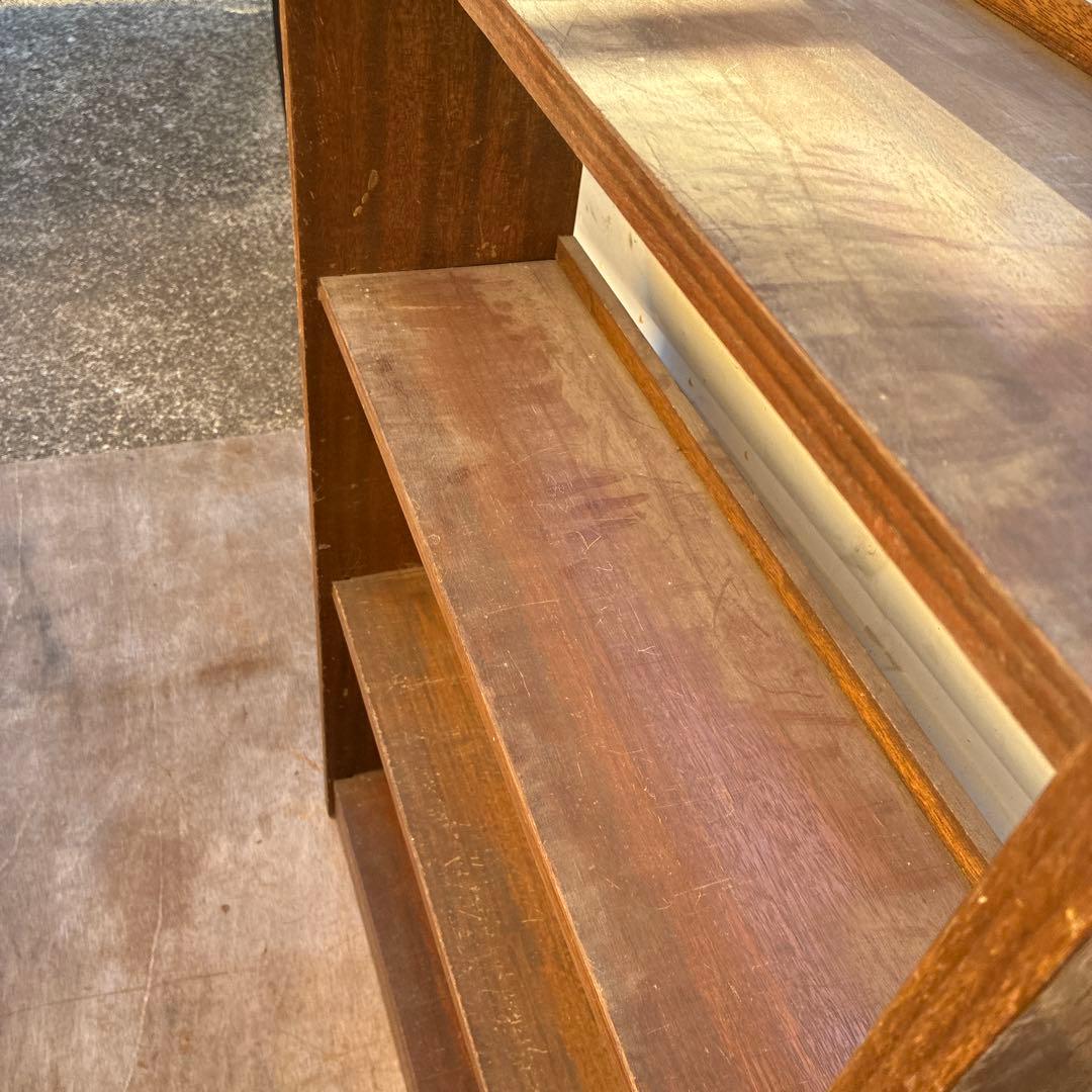 ヴィンテージレトロ　書棚　本棚　シェルフ　古家具　古道具　マイナスネジ6段172