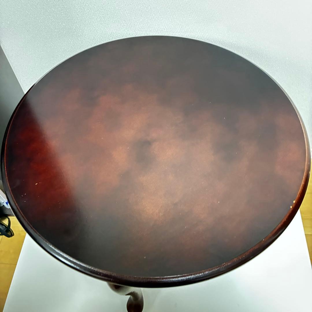 アンティーク　猫足　丸型　サイドテーブル　ダイニングテーブル