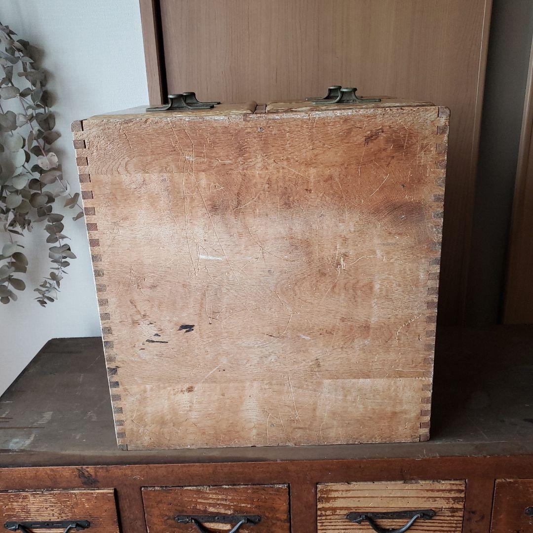 図書館家具　アンティーク　引き出し　古家具　木製　図書館カードケース　収納　無垢