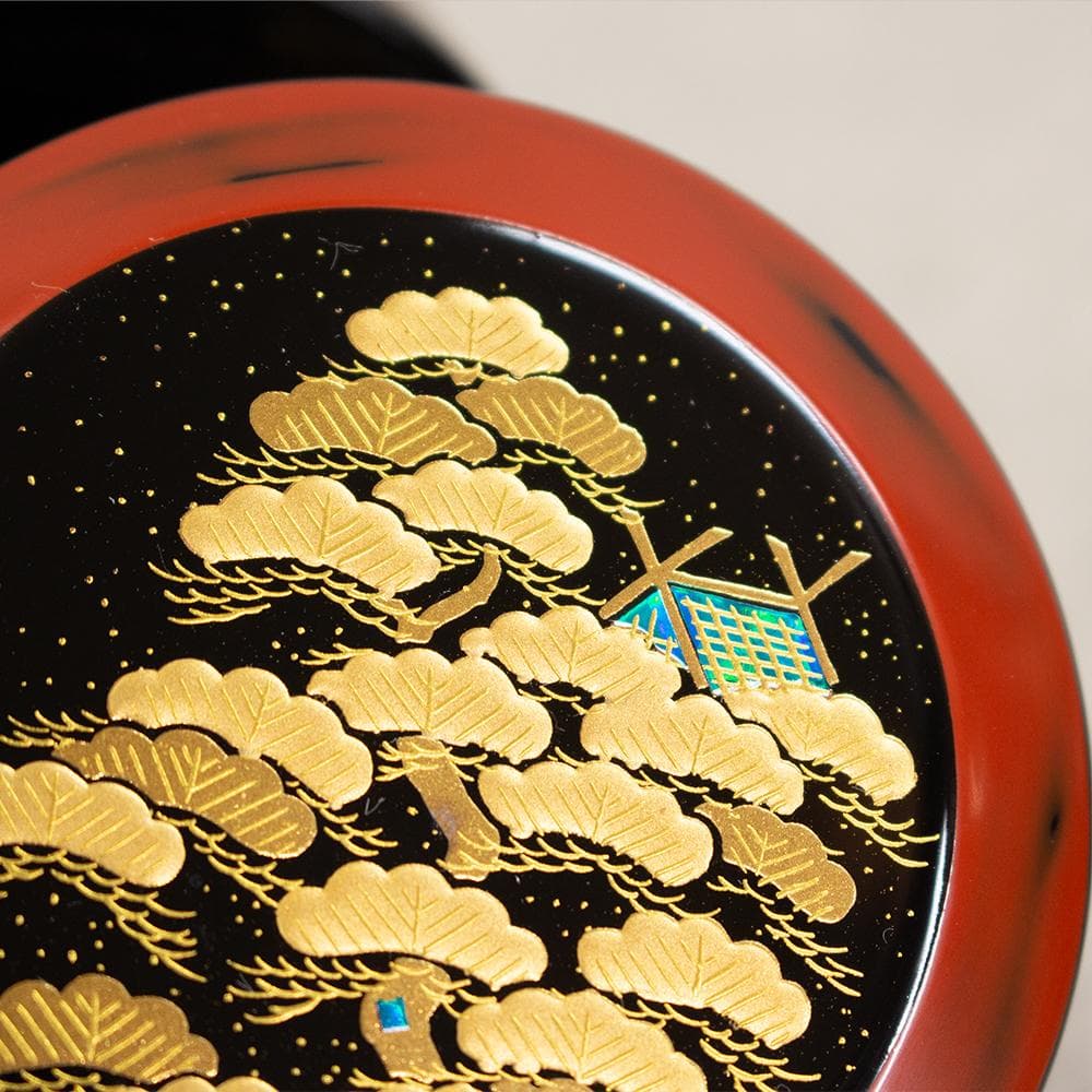 中谷秀斎 住吉蒔絵 茶器 棗 螺鈿装飾 茶道具 共箱