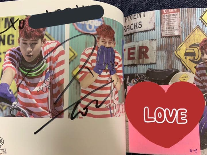 MONSTA X RUSH メンバー全員サイン入りアルバム