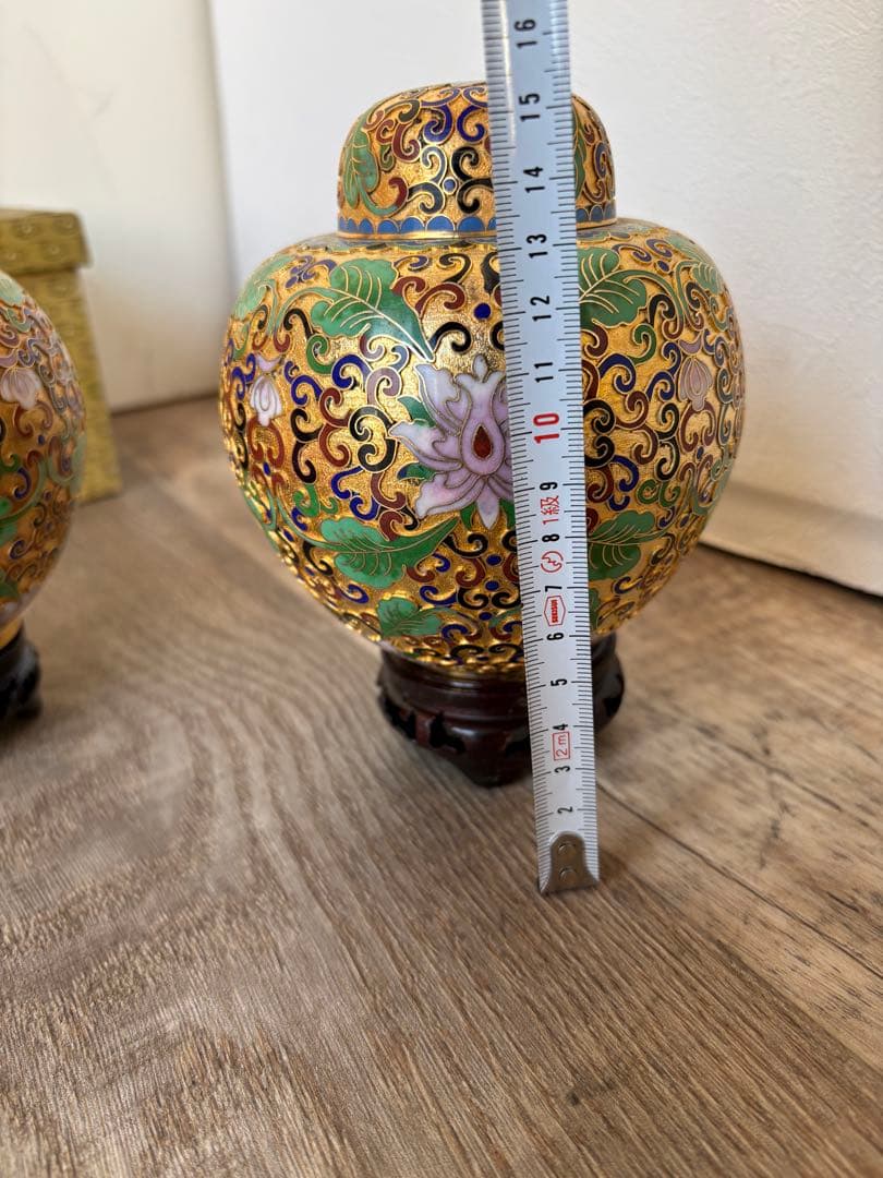 中国　七宝焼　壺　つぼ　骨董