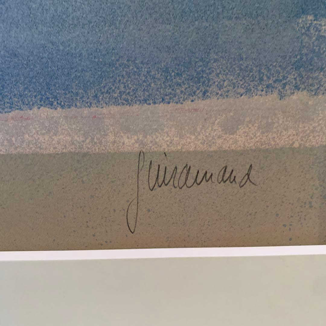 希少　ポールギヤマン　直サイン有り　版画　石板　大判　89センチ× 70センチ