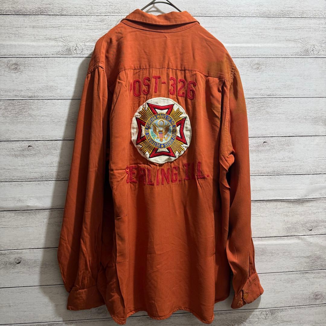 50s King Louie キングルイ 黒タグ 長袖 シャツ M ボウリング