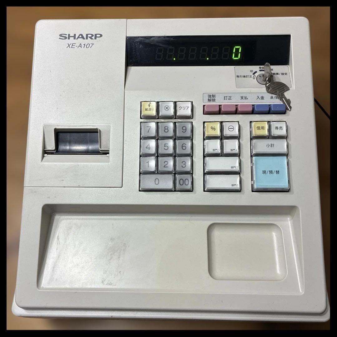 シャープ 電子レジスタ 4部門 ホワイト系 XE-A107-W SHARP
