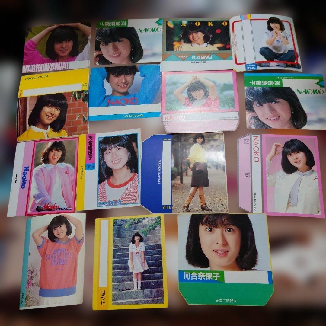 河合奈保子　雑誌の付録のカセットレーベル32枚セット