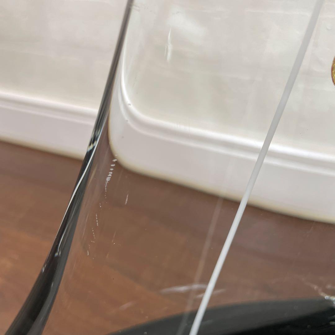 MURANOムラーノガラス イタリア製　大型　ヨット クリア　ブラック