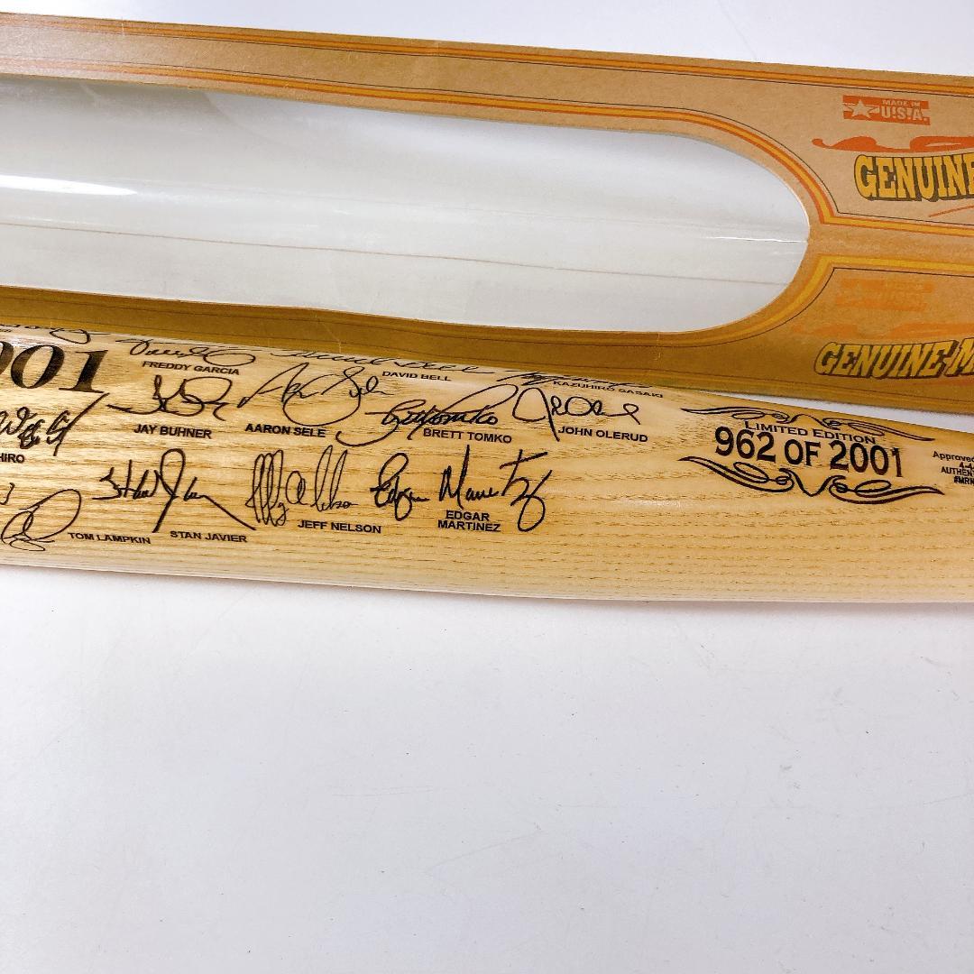 シアトル マリナーズ サイン入りバット 2001 イチローサイン有り|3098|