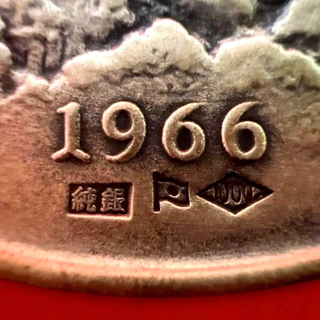 明治百年記念 明治天皇御肖像牌 純銀メダル 銀製 記念メダル 重量約120g