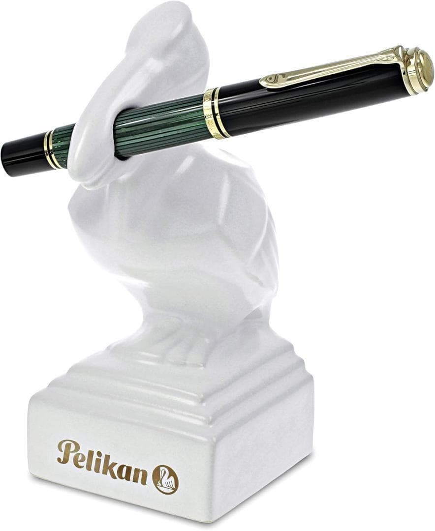 【極稀少】非売品 Pelikan ペンスタンド 大サイズ 白 陶器製 新品■