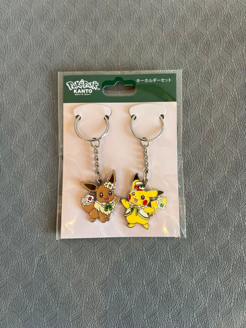 ポケパークカントー　キーホルダー・ピンズセット　ピカチュウ&イーブイ