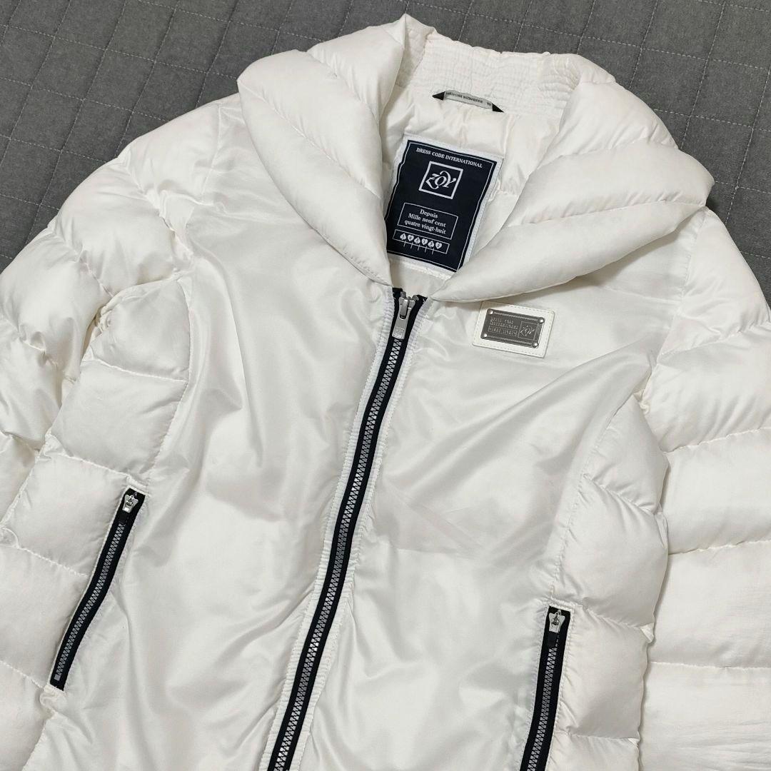 ZOY　ゾーイ　ゴルフ　ダウンコート　ジャケット　ダブルジップ　ホワイト　40