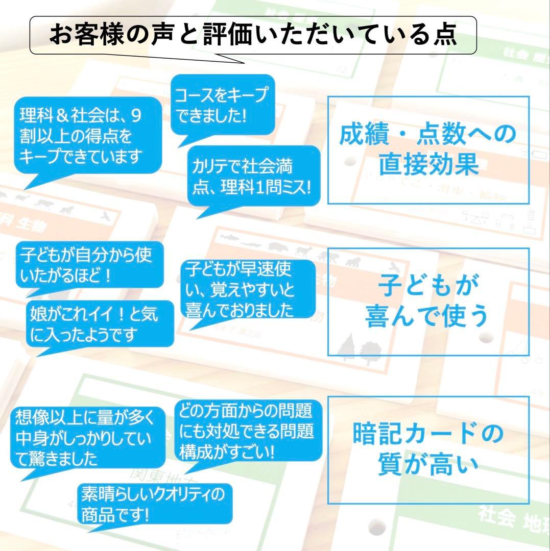 中学受験 暗記カード【5年上 社会 全セット 1-19回】組分けテスト 予シリ