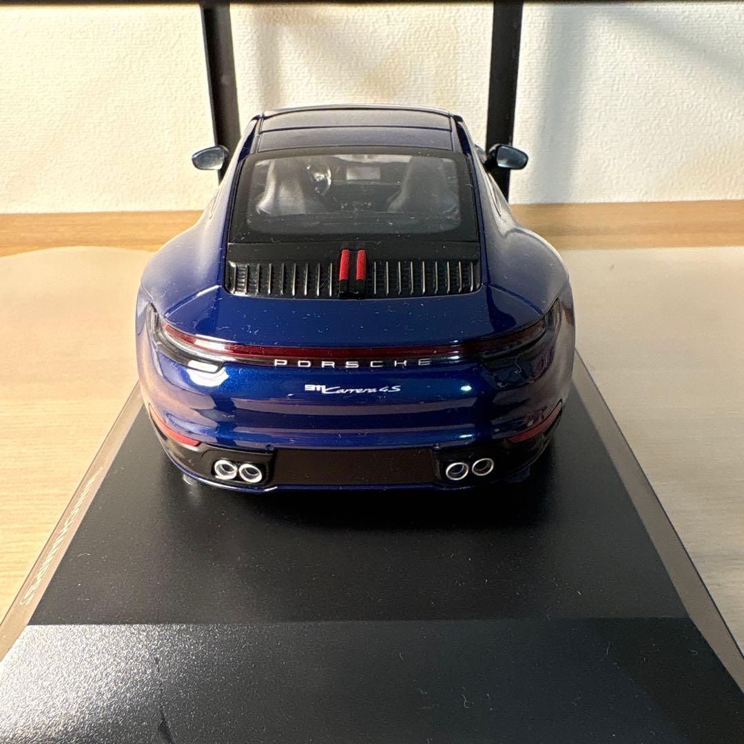 ミニチャンプス　ポルシェ　911 カレラ　4S 1/18 ミニカー　ブルー