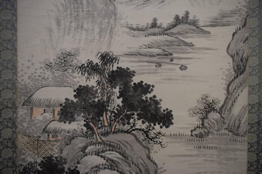 真作/柳塘逸人/山水画賛/布袋屋掛軸HK-115