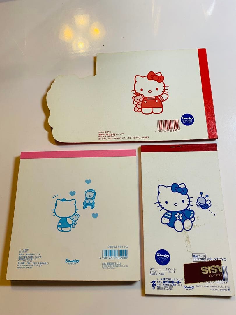 希少！劇レア！平成レトロ！Hello Kitty キティメモ帳3冊セット　美品！