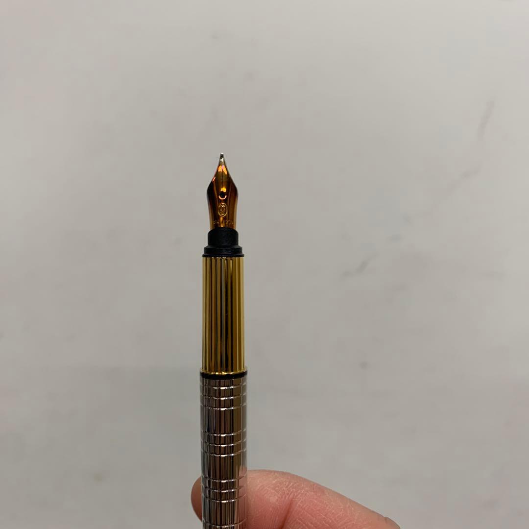 カルティエ 万年筆 ペン先 18K 750 刻印 シルバー ゴールド