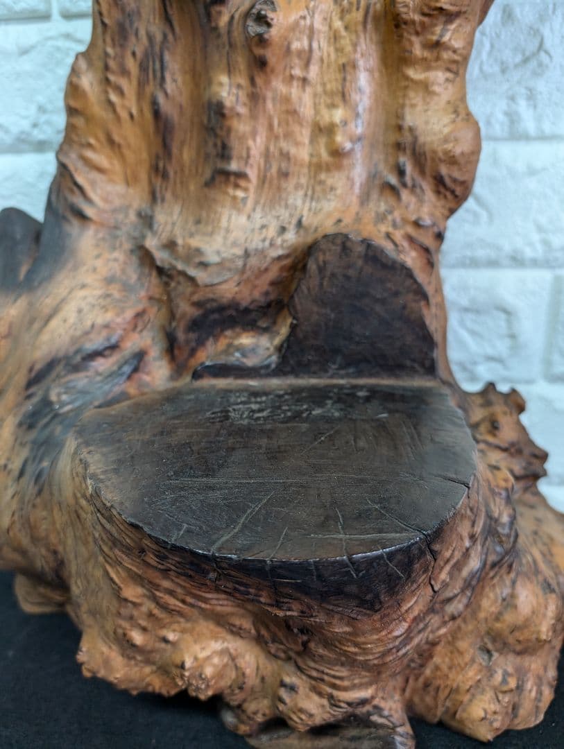 天然木 根材　花台・飾り台 原木 彫刻台 仏像台 置物台 高さ約58cm