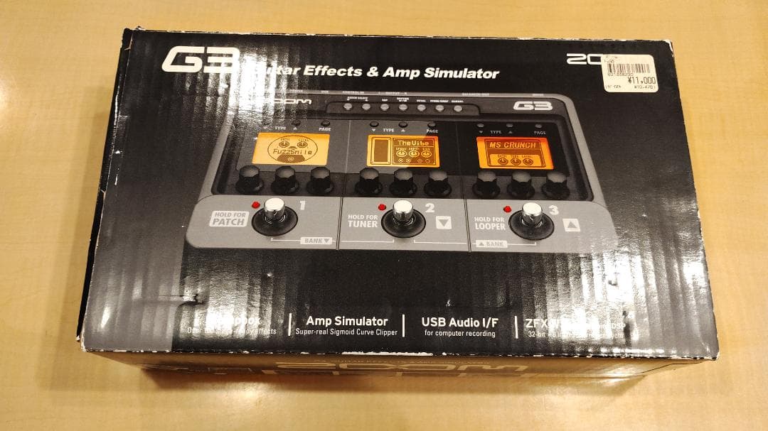 【美品・完備品】ZOOM G3 マルチエフェクター（ACアダプター箱・USB付）