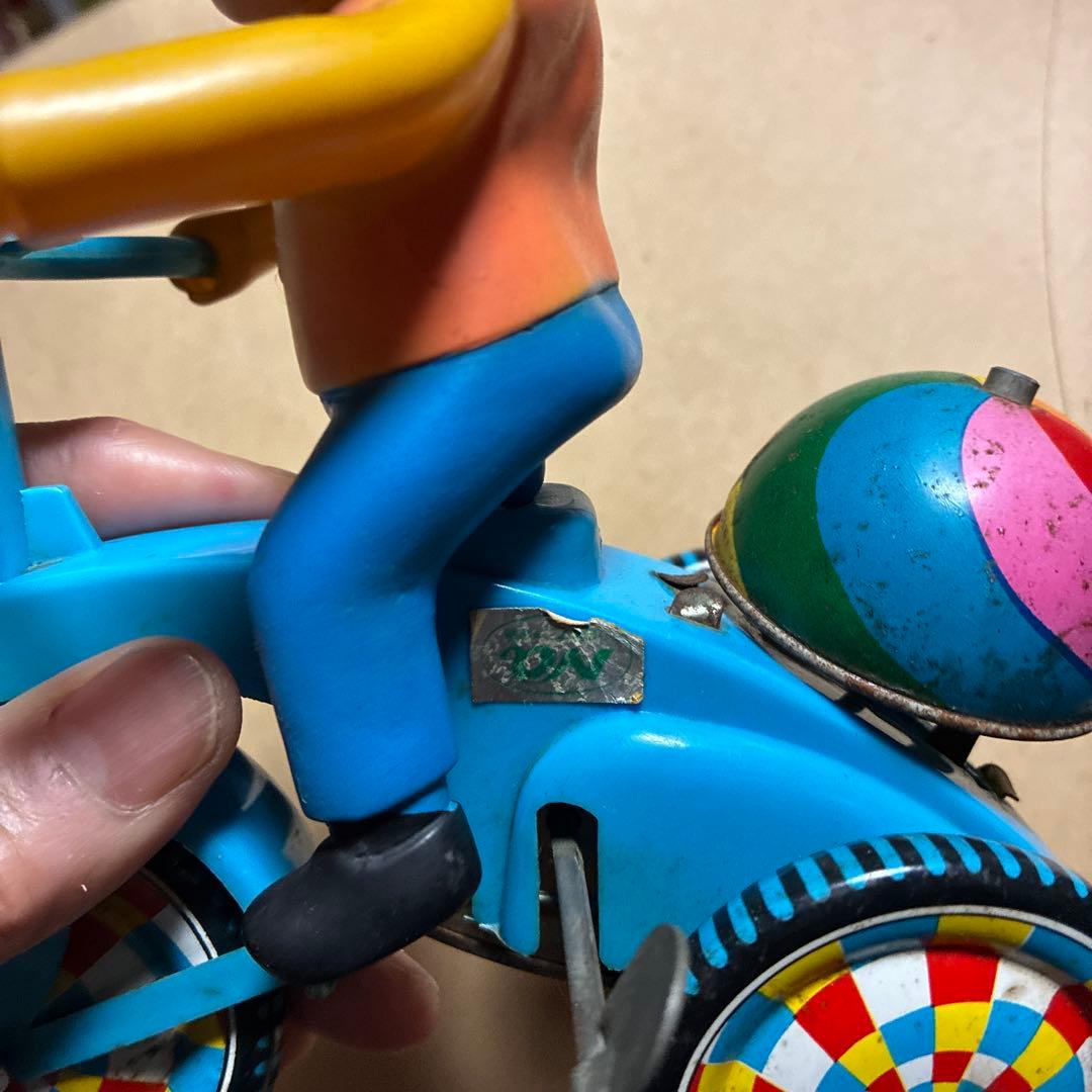 サ*ー様 昭和レトロ　フランダースの犬のネロです。ソフビ　ブリキ　おもちゃの自転