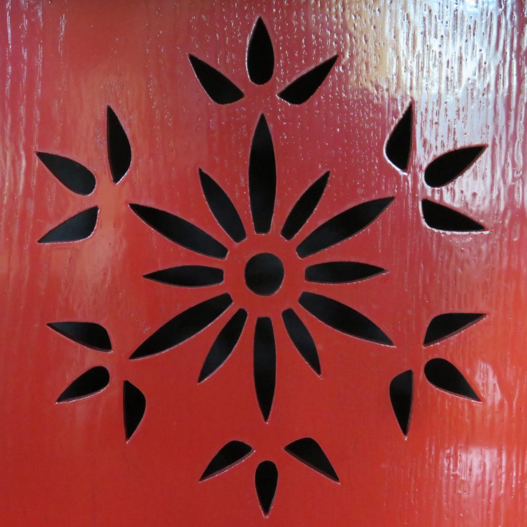 茶棚 朱塗 爪黒 雪輪棚 茶道具 漆器 飾り棚 漆塗 木製