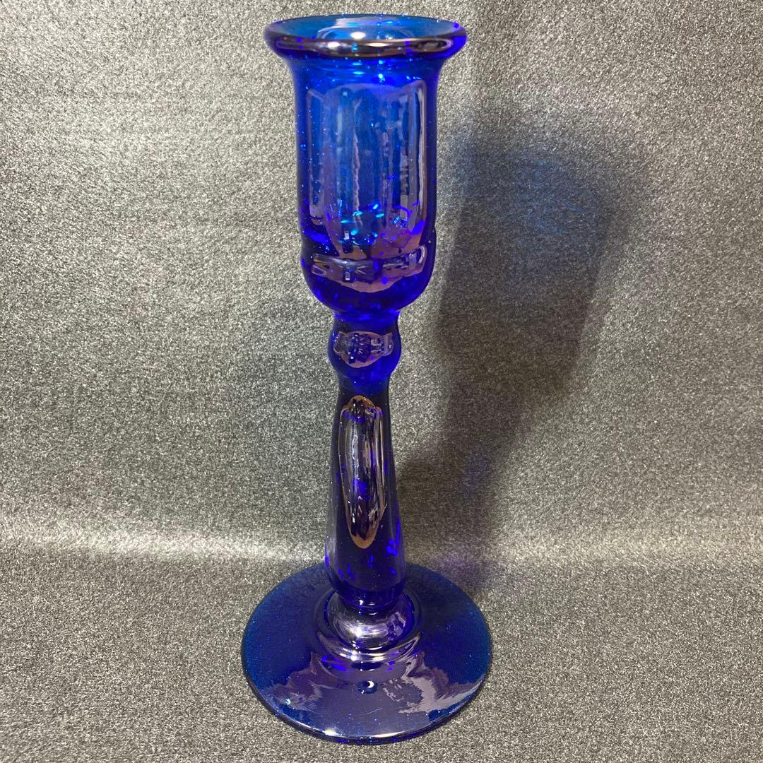 倉敷ガラス 小谷眞三 小谷真三 キャンドルスタンド 蝋燭立て 吹きガラス 気泡3