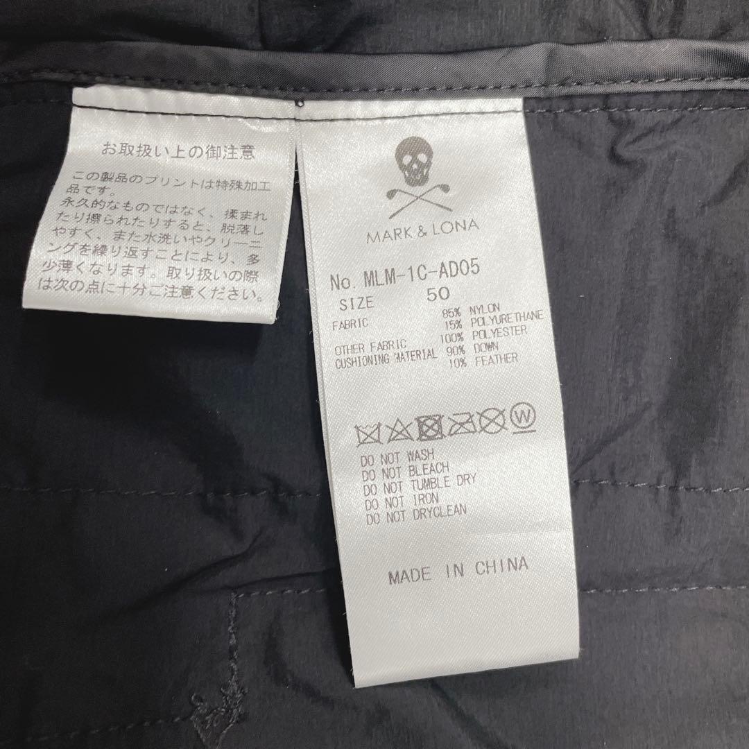 MARK &LONA フード付き　ダウンジャケット　ブラック　サイズ50