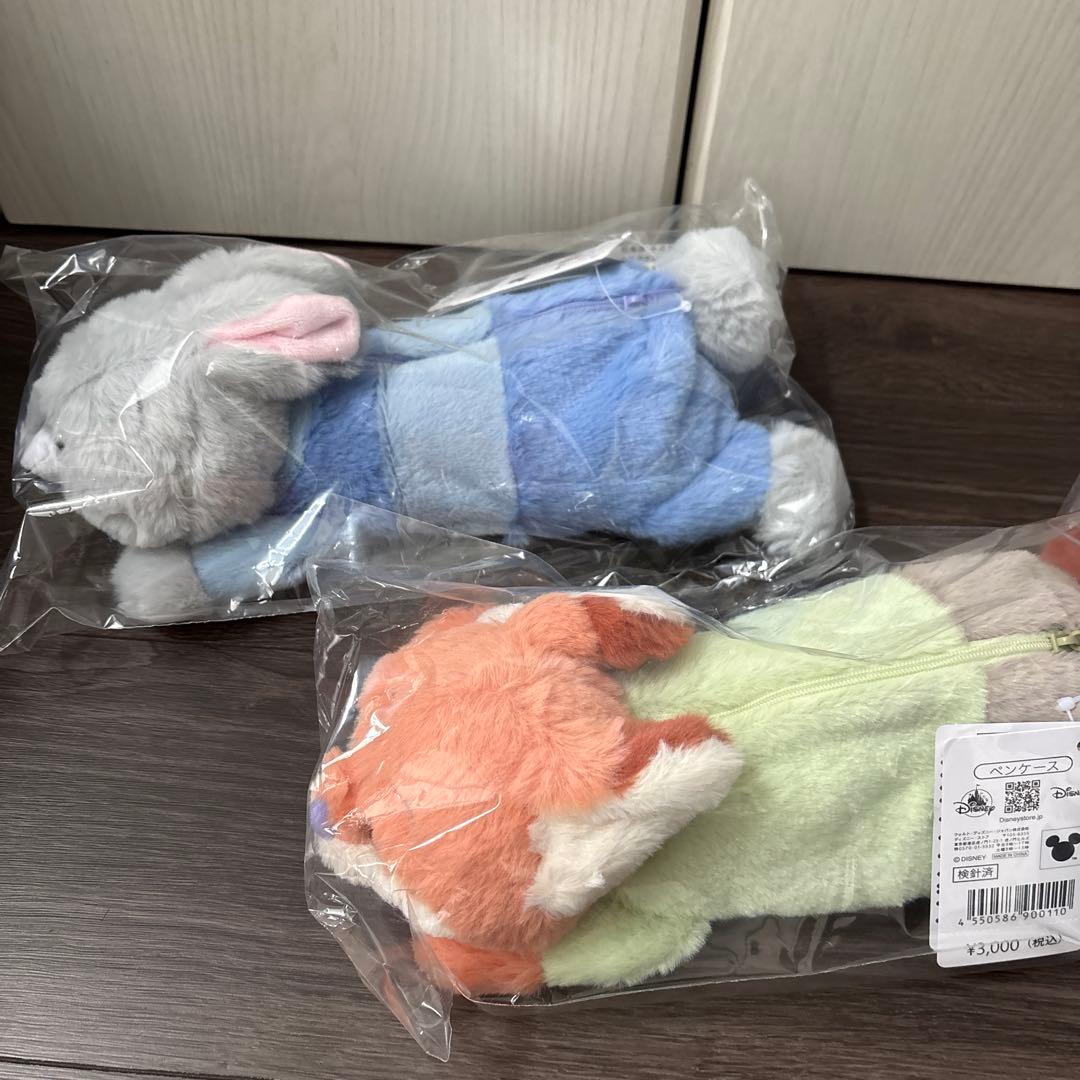 ズートピア　ディズニーストア　ぬいぐるみペンケース　ジュディ　ニック　セット