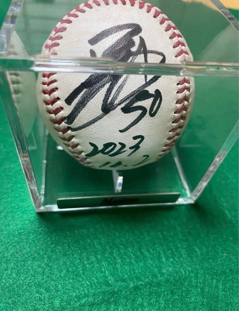 千葉ロッテマリーンズ#50石川慎吾メモラビリア直筆サイン入りボール（証明書付き）
