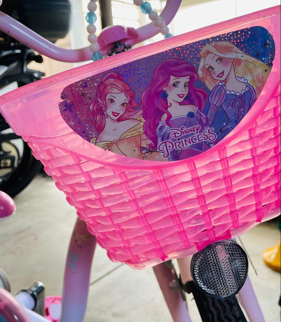 【美品】ディズニープリンセス ゆめかわ　自転車 《18インチ》補助輪あり