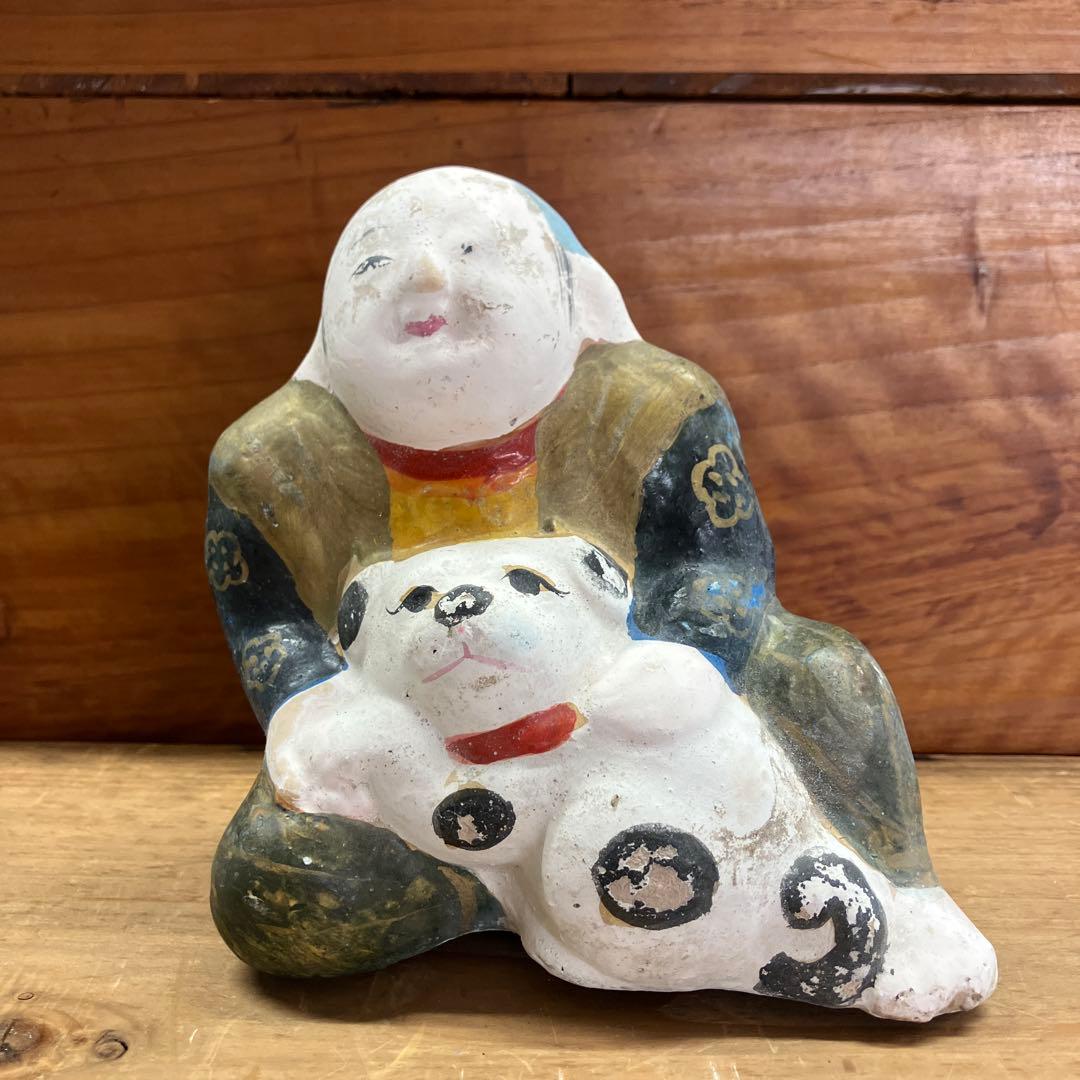 相楽人形　郷土玩具　犬抱き童子