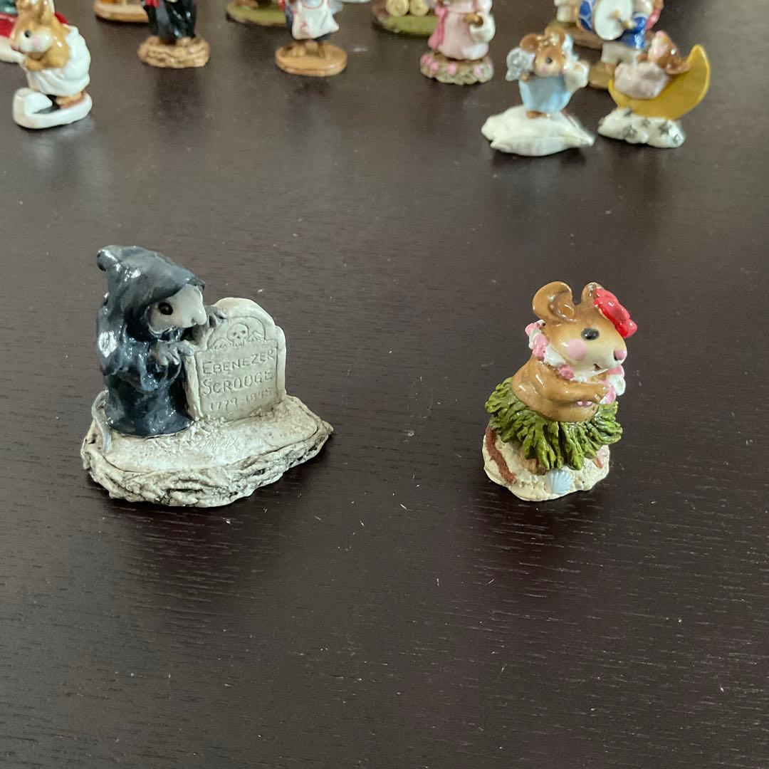 ネズミの陶器フィギュア多数セットWeeForestFolk