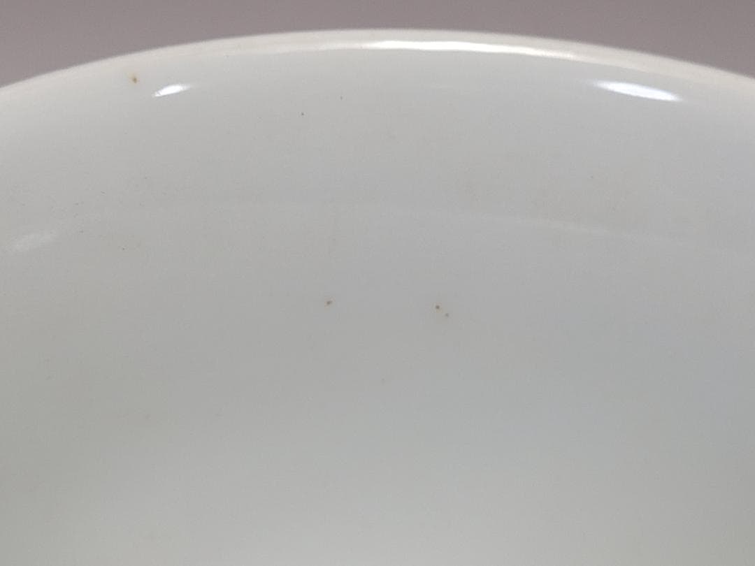 染付色絵 吉祥紋 蓋茶杯 「大清光緒年製」銘 明清時代 幅約9cm