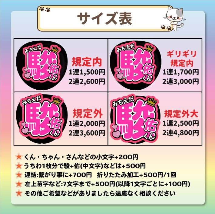 うちわ文字　オーダー　団扇屋さん　限定セール　連結　ハングル　ACEes　パネル