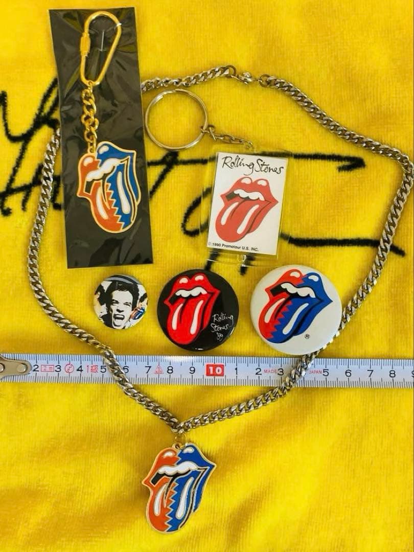 Rolling Stones ピンズ・バッジ・ネックレスセット074