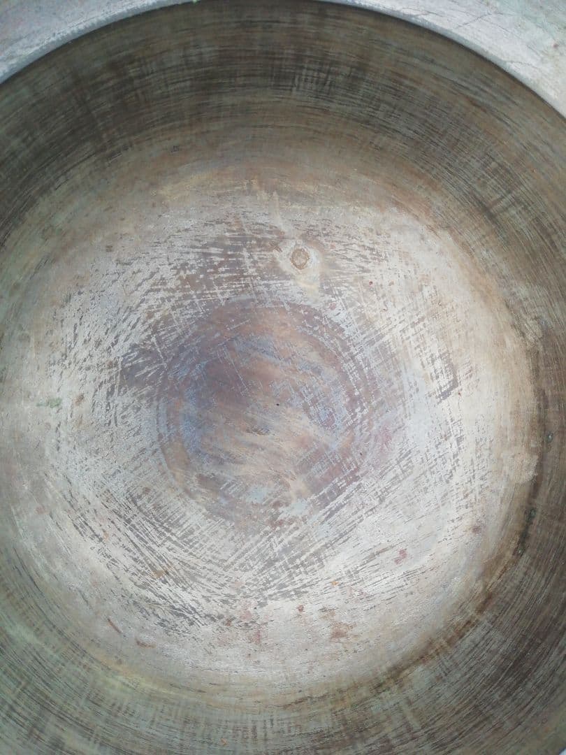 ♪昔の大鍋 砲金、銅、ブロンズ　6.8k 　鰹浜茹でで使用　在銘