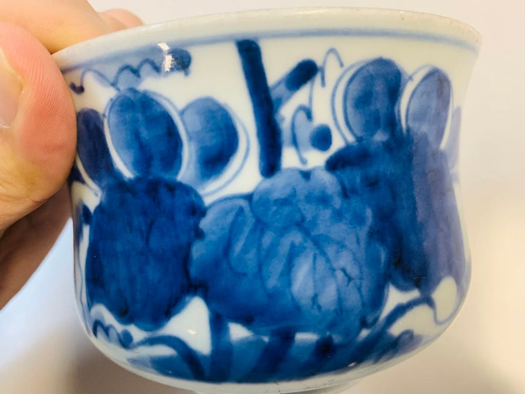 中国清時代中早期染付焼き物