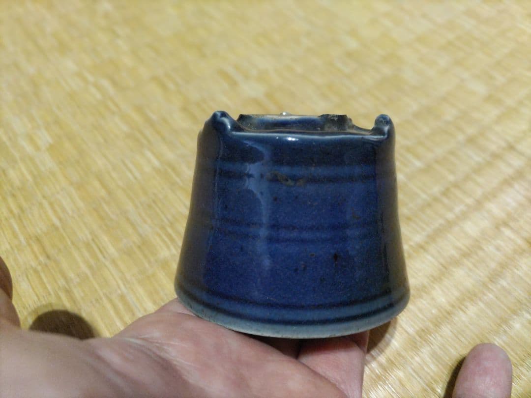 伊万里　瑠璃釉　香炉　江戸前期　無傷　初期伊万里？