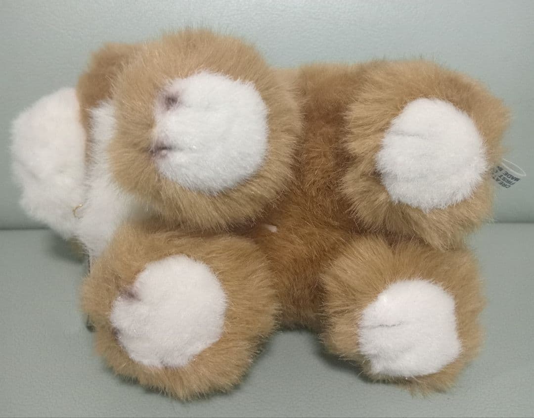 美品 ファースト社 ぬいぐるみ 日本犬 ブチ