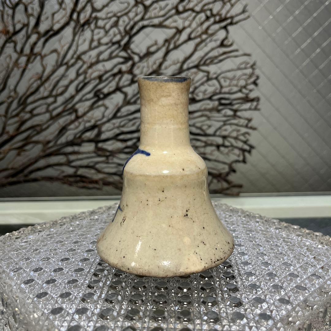 骨董　古伊万里　瀬戸　染付　笹図案　竹　仏花入れ　花器　花活け　現品限り