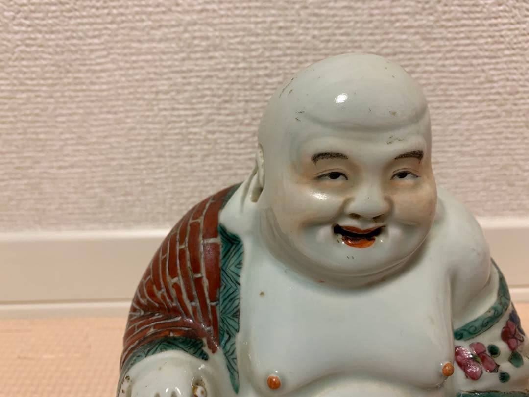 粉彩布袋像 同治年製 人物像 置物