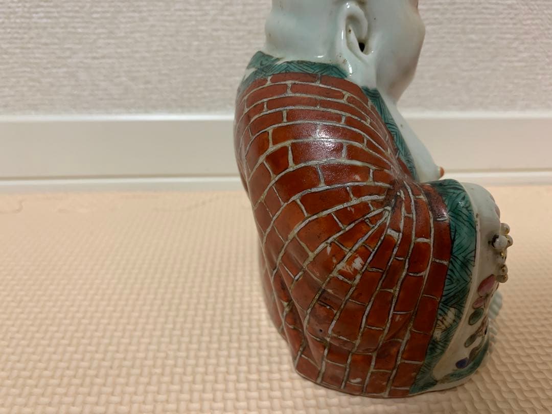 粉彩布袋像 同治年製 人物像 置物