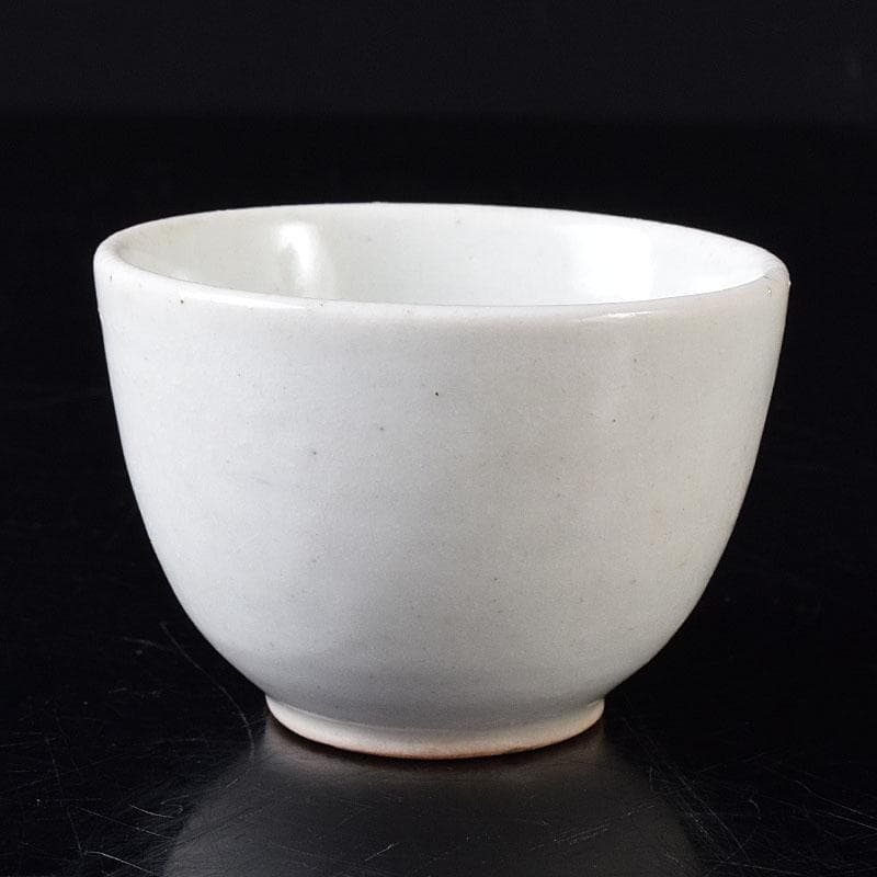 朝鮮美術　李朝　高麗白磁　寿字文酒盃　V　R8315