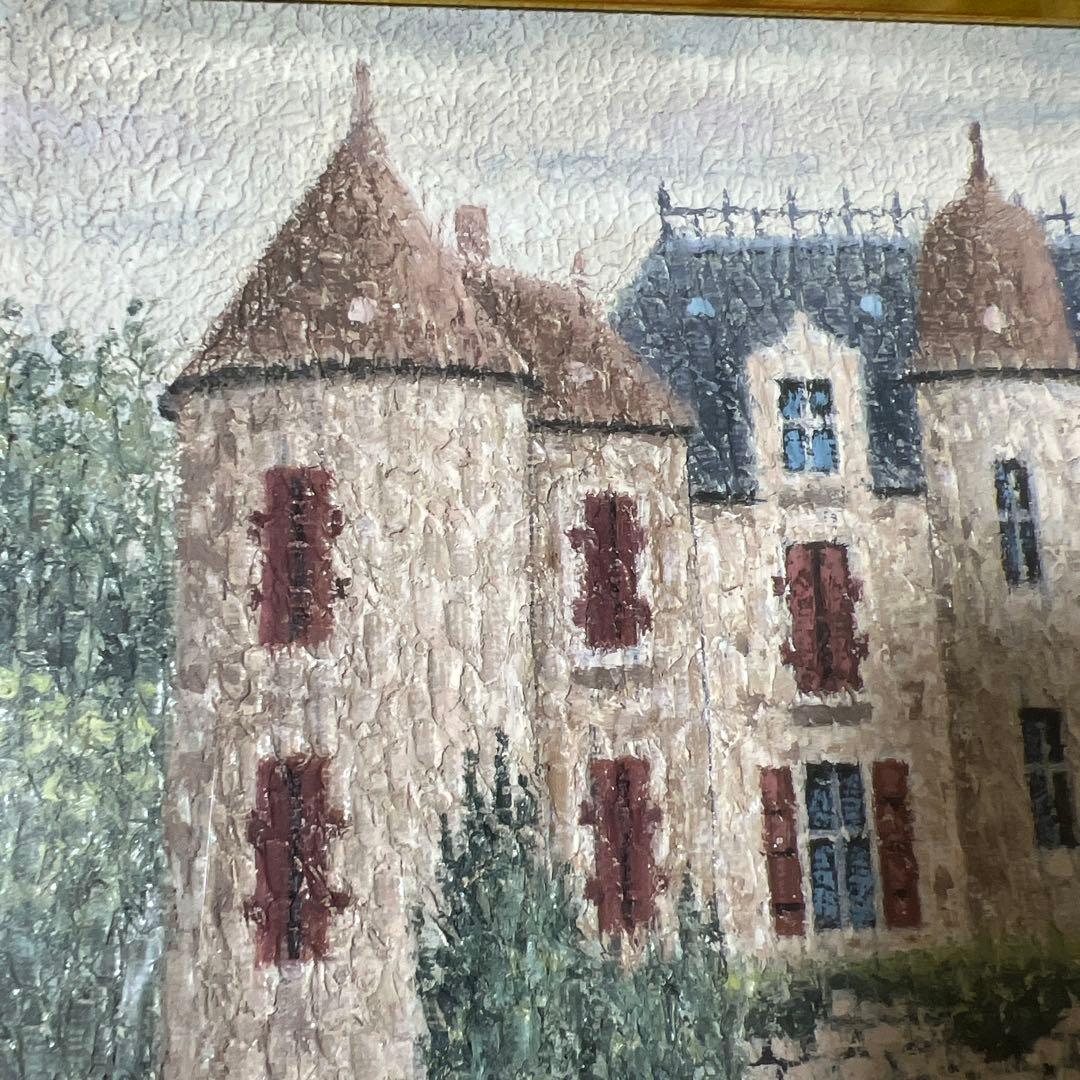 西村龍介 「水辺の城」油彩　F2号