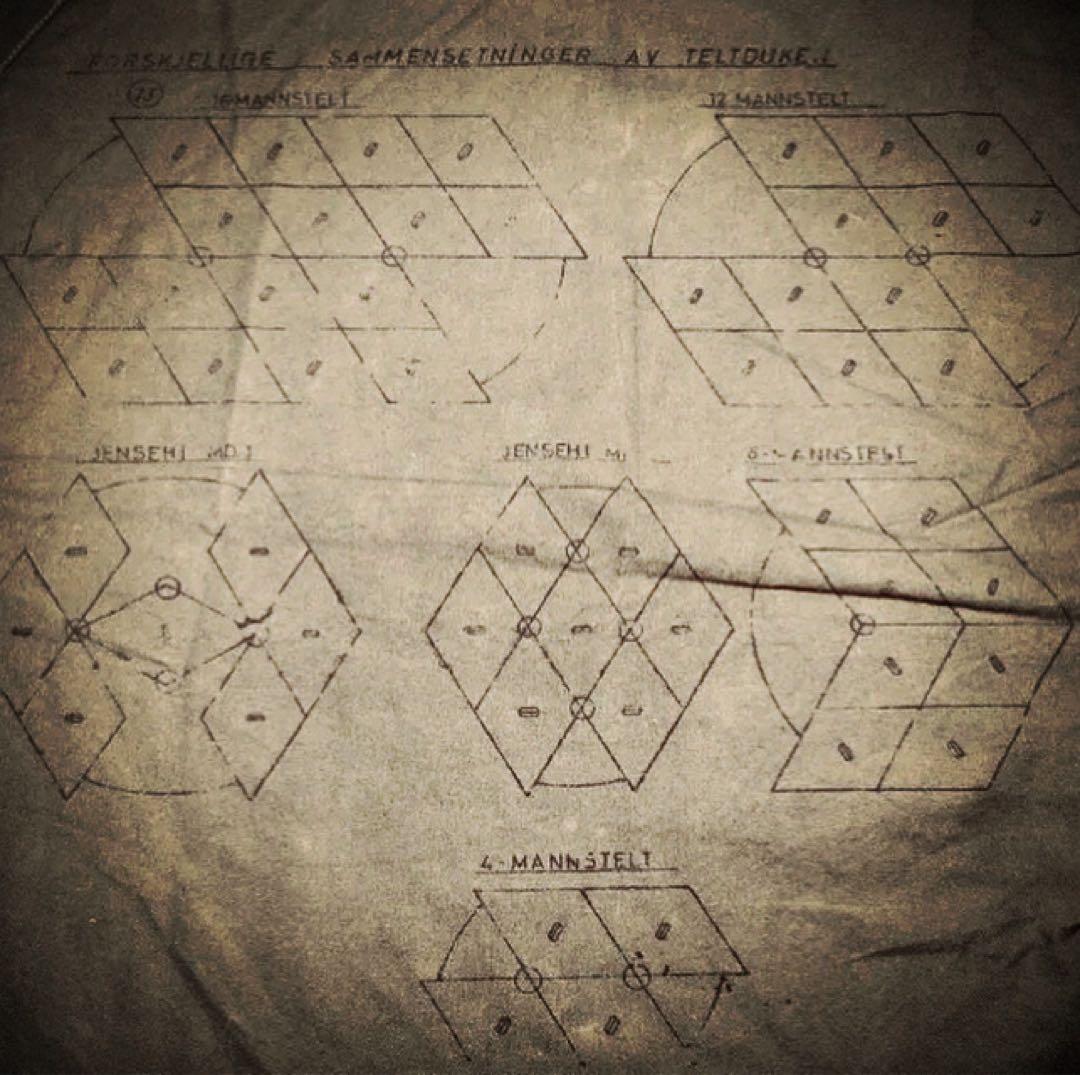 【軍幕屋】希少★ノルウェー軍テント★ビンテージ★軍余剰品★4枚組★